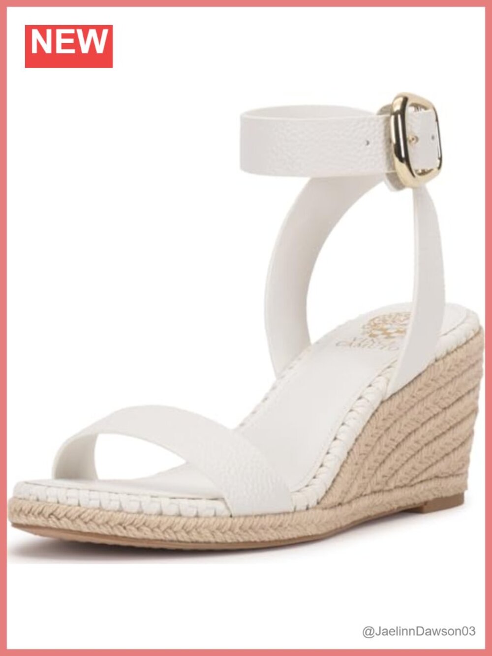 Leather Ankle Strap Espadrille Wedge Sandals